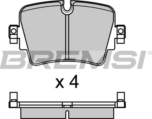 Bremsi BP3701 - Тормозные колодки, дисковые, комплект autospares.lv