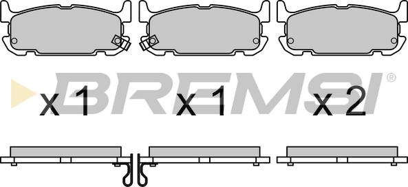 Bremsi BP3708 - Тормозные колодки, дисковые, комплект autospares.lv