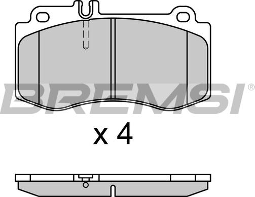Bremsi BP3710 - Тормозные колодки, дисковые, комплект autospares.lv