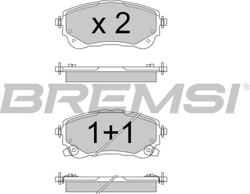 Bremsi BP3788 - Тормозные колодки, дисковые, комплект autospares.lv