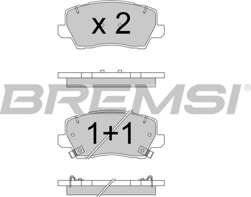 Bremsi BP3787 - Тормозные колодки, дисковые, комплект autospares.lv