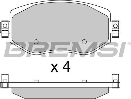 Bremsi BP3737 - Тормозные колодки, дисковые, комплект autospares.lv