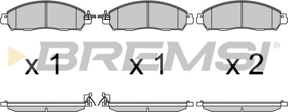 Bremsi BP3721 - Тормозные колодки, дисковые, комплект autospares.lv