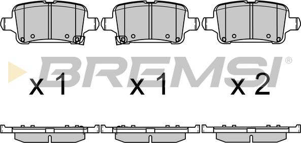 Bremsi BP3723 - Тормозные колодки, дисковые, комплект autospares.lv