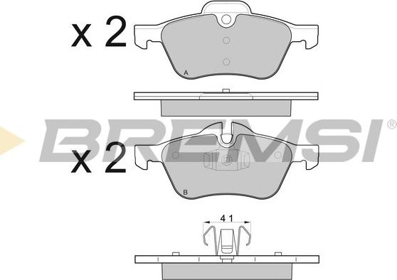 Bremsi BP2995 - Тормозные колодки, дисковые, комплект autospares.lv