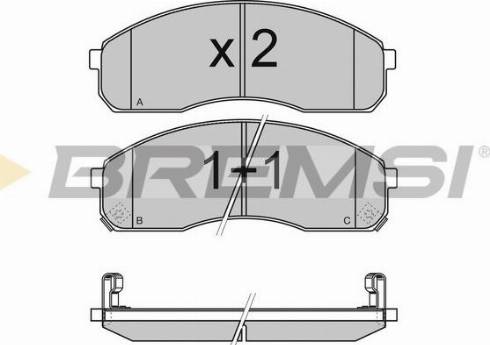 Bremsi BP2991 - Тормозные колодки, дисковые, комплект autospares.lv