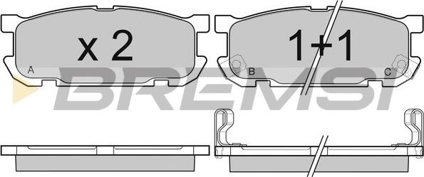 Bremsi BP2992 - Тормозные колодки, дисковые, комплект autospares.lv