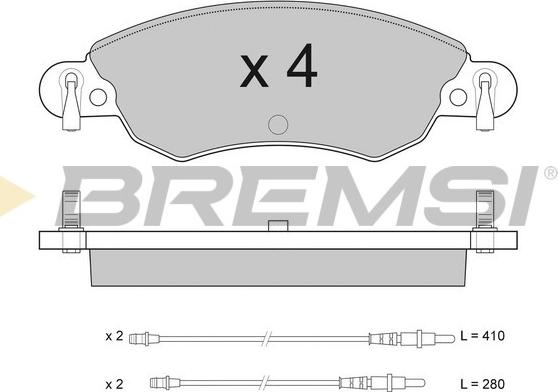 Bremsi BP2940 - Тормозные колодки, дисковые, комплект autospares.lv