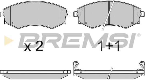 Bremsi BP2941 - Тормозные колодки, дисковые, комплект autospares.lv