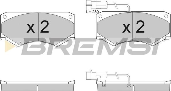 Bremsi BP2948 - Тормозные колодки, дисковые, комплект autospares.lv