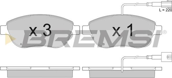 Bremsi BP2943 - Тормозные колодки, дисковые, комплект autospares.lv