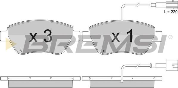 Bremsi BP2942 - Тормозные колодки, дисковые, комплект autospares.lv