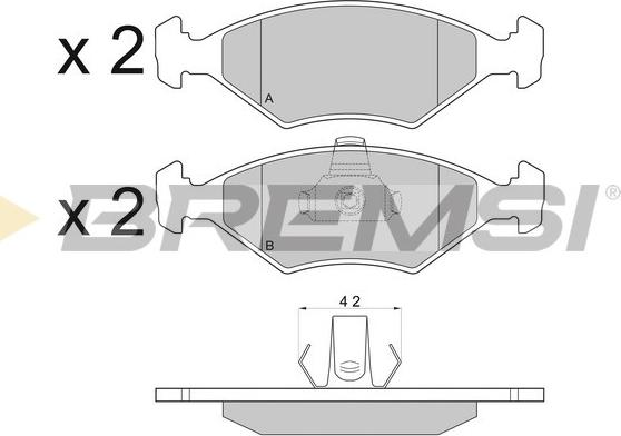 Bremsi BP2959 - Тормозные колодки, дисковые, комплект autospares.lv