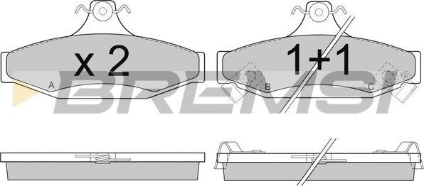 Bremsi BP2956 - Тормозные колодки, дисковые, комплект autospares.lv