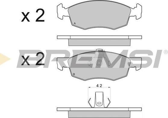 Bremsi BP2951 - Тормозные колодки, дисковые, комплект autospares.lv