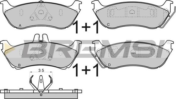 Bremsi BP2969 - Тормозные колодки, дисковые, комплект autospares.lv