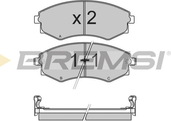 Bremsi BP2964 - Тормозные колодки, дисковые, комплект autospares.lv