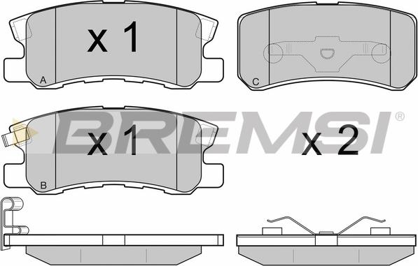 Bremsi BP2965 - Тормозные колодки, дисковые, комплект autospares.lv