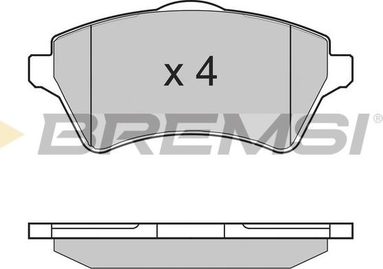 Bremsi BP2960 - Тормозные колодки, дисковые, комплект autospares.lv