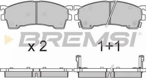 Bremsi BP2961 - Тормозные колодки, дисковые, комплект autospares.lv