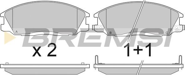 Bremsi BP2909 - Тормозные колодки, дисковые, комплект autospares.lv