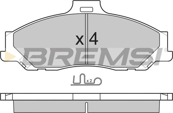 Bremsi BP2905 - Тормозные колодки, дисковые, комплект autospares.lv