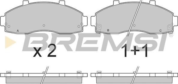 Bremsi BP2901 - Тормозные колодки, дисковые, комплект autospares.lv