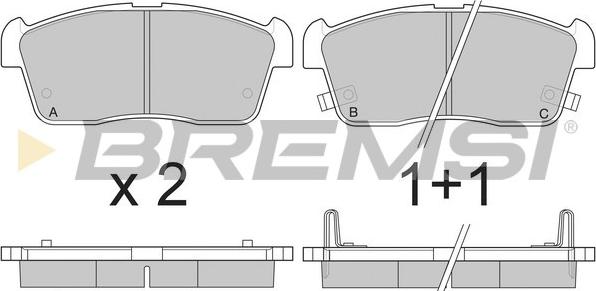Bremsi BP2902 - Тормозные колодки, дисковые, комплект autospares.lv