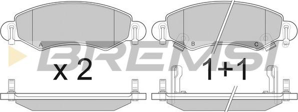 Bremsi BP2907 - Тормозные колодки, дисковые, комплект autospares.lv