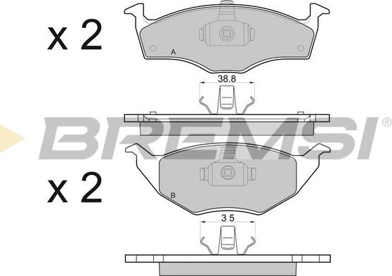 Bremsi BP2914 - Тормозные колодки, дисковые, комплект autospares.lv
