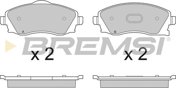 Bremsi BP2915 - Тормозные колодки, дисковые, комплект autospares.lv