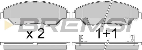 Bremsi BP2911 - Тормозные колодки, дисковые, комплект autospares.lv