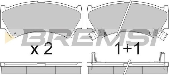 Bremsi BP2913 - Тормозные колодки, дисковые, комплект autospares.lv