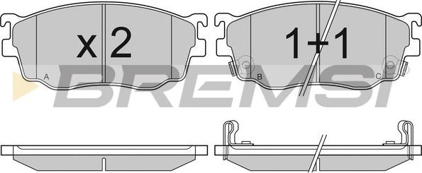 Bremsi BP2912 - Тормозные колодки, дисковые, комплект autospares.lv