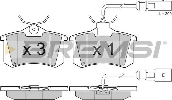 Bremsi BP2982 - Тормозные колодки, дисковые, комплект autospares.lv