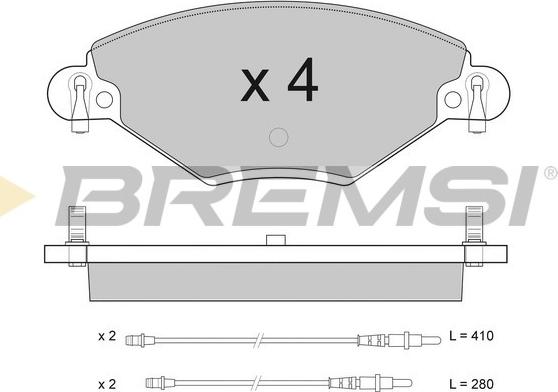 Bremsi BP2939 - Тормозные колодки, дисковые, комплект autospares.lv