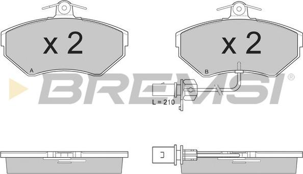 Bremsi BP2935 - Тормозные колодки, дисковые, комплект autospares.lv