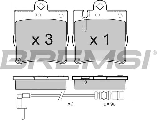 Bremsi BP2936 - Тормозные колодки, дисковые, комплект autospares.lv