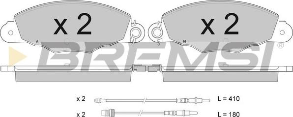 Bremsi BP2930 - Тормозные колодки, дисковые, комплект autospares.lv