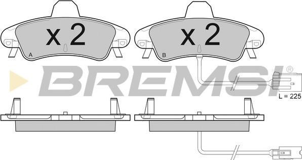 Bremsi BP2932 - Тормозные колодки, дисковые, комплект autospares.lv
