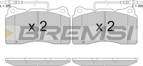 Bremsi BP2924 - Тормозные колодки, дисковые, комплект autospares.lv