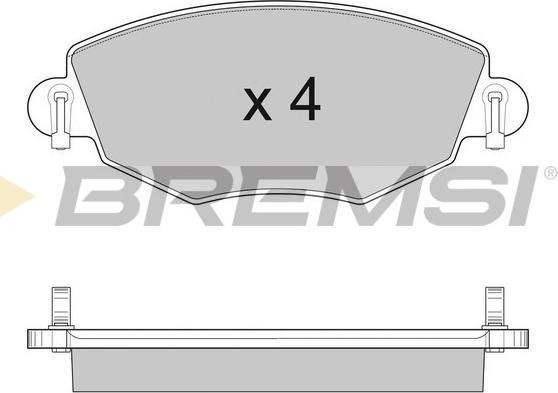 Bremsi BP2926 - Тормозные колодки, дисковые, комплект autospares.lv