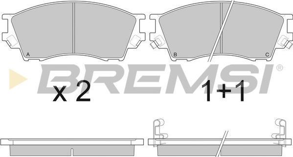 Bremsi BP2923 - Тормозные колодки, дисковые, комплект autospares.lv