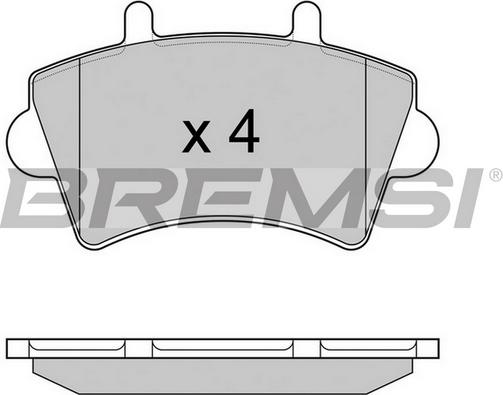 Bremsi BP2975TR - Тормозные колодки, дисковые, комплект autospares.lv