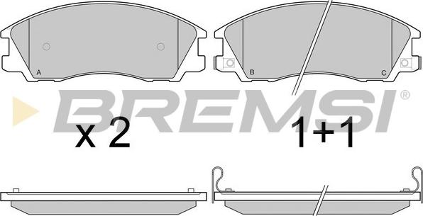 Bremsi BP2971 - Тормозные колодки, дисковые, комплект autospares.lv