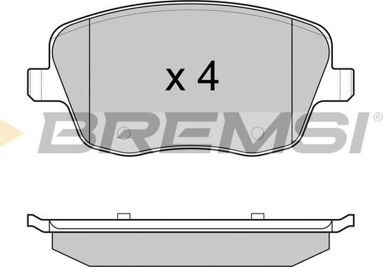Bremsi BP2973 - Тормозные колодки, дисковые, комплект autospares.lv