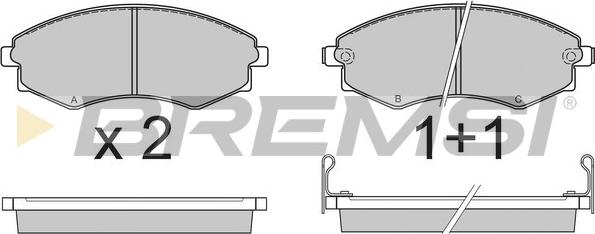 Bremsi BP2494 - Тормозные колодки, дисковые, комплект autospares.lv