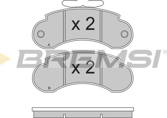 Bremsi BP2490 - Тормозные колодки, дисковые, комплект autospares.lv