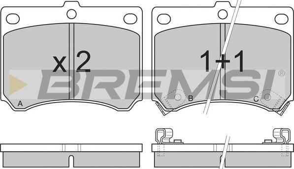 Bremsi BP2491 - Тормозные колодки, дисковые, комплект autospares.lv