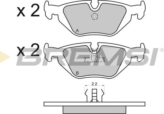 Bremsi BP2498 - Тормозные колодки, дисковые, комплект autospares.lv